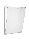 Tasca Flap trasparente applicata su vetro con apertura frontale rimovibile