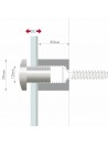 Distanziale Fisso Mix Ø30mm in ottone cromato per fissaggio a parete frontale