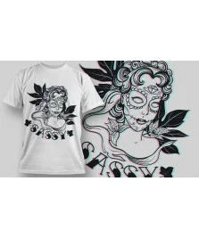 T-shirt Calavera “Sassy”: elegante e provocante, perfetta per personalizzazioni dark