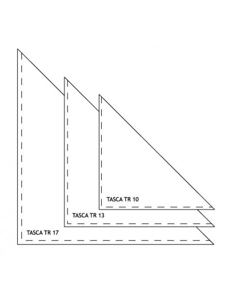 Tasca triangolare adesiva trasparente 100pz 