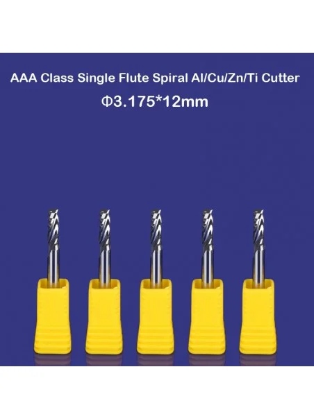 fresa 3.175 * 12mm monotagliente 