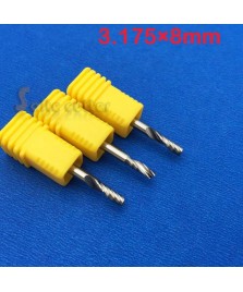 fresa 3.175 * 8mm monotagliente 