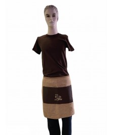 GREMBIULE VITA IN TESSUTO SACCO CON TASCA SINGOLA FRONTALE 84X47.5 CM PER RISTORAZIONE BAR BARMAN CUOCO CAMERIERE