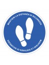 ADESIVO "MANTIENI LA DISTANZA DI SICUREZZA" 30CM CALPESTABILE 