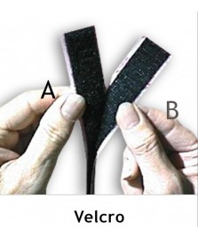 Velcro adesivo bianco da 20 mm a+b