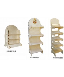 Espositore da terra in legno