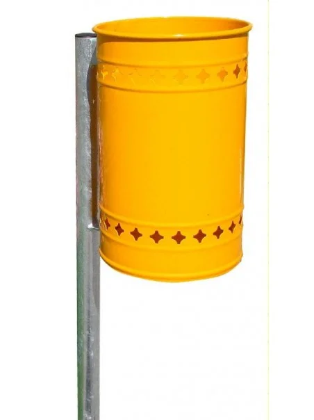 Cestino Astro verniciato da 32 lt. con palo da interrare.