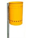 Cestino Astro verniciato da 32 lt. con palo da interrare. 