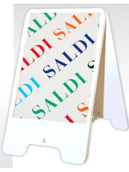 Espositore in ondamicro a cavalletto da terra