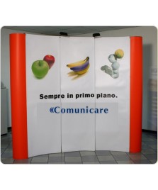 Struttura pop up curva in alluminio
