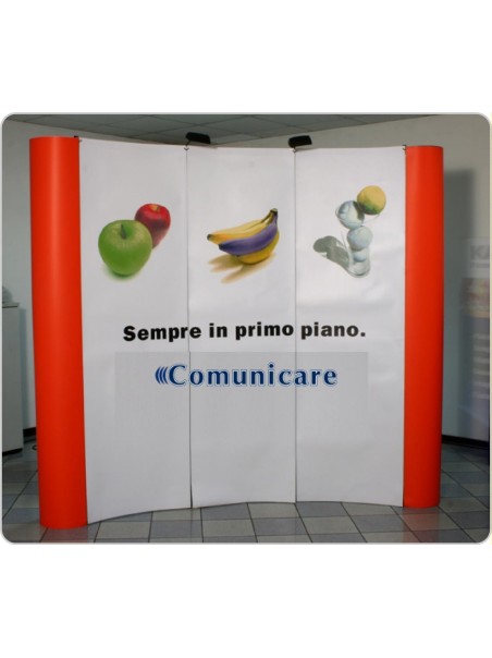 Struttura pop up curva in alluminio