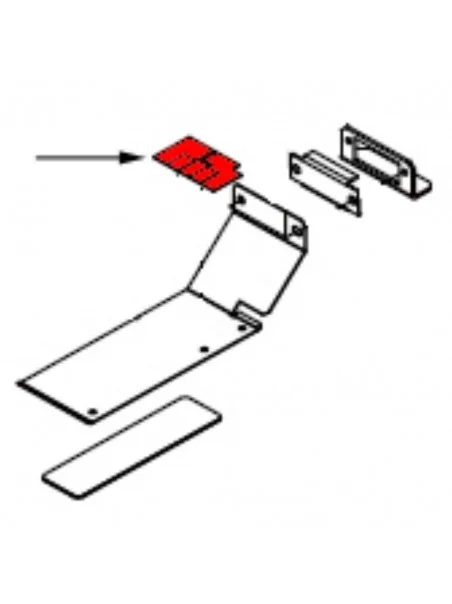 TARGHETTA ADESIVA SU MEDIA CLAMP SX - 1000003651 