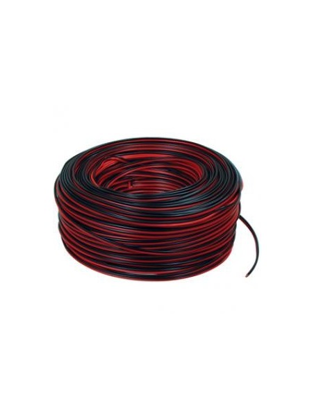 CAVO 2 X 0,35 ROSSO/NERO 100 mt BOB