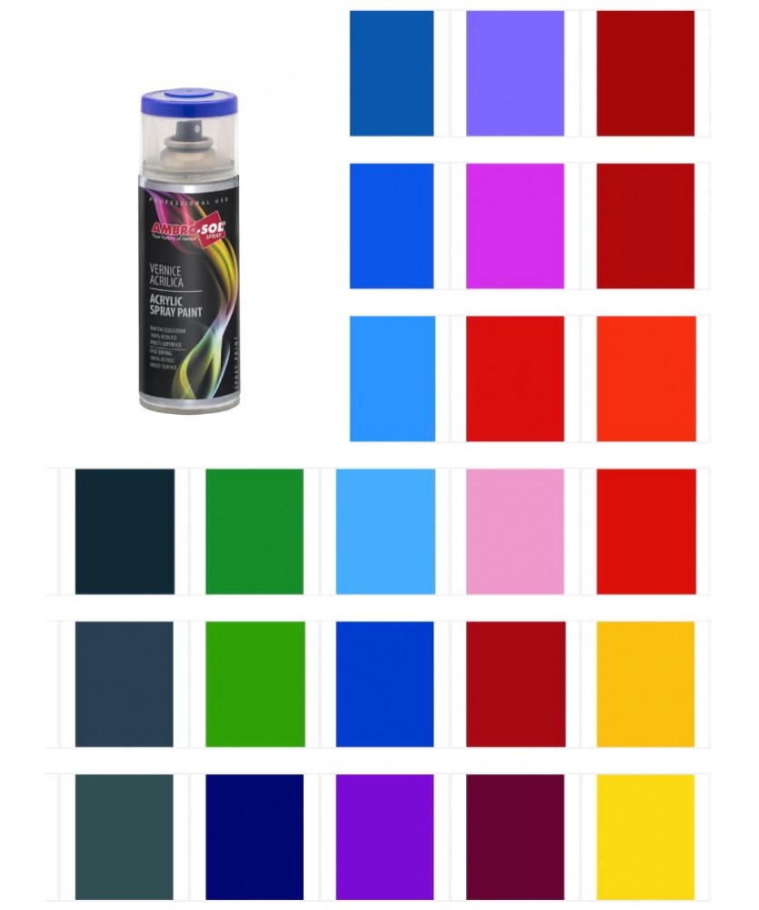 Ambro-Sol SMALTO ACRILICO MULTIUSO 400 ML FLUORESCENTE BLU