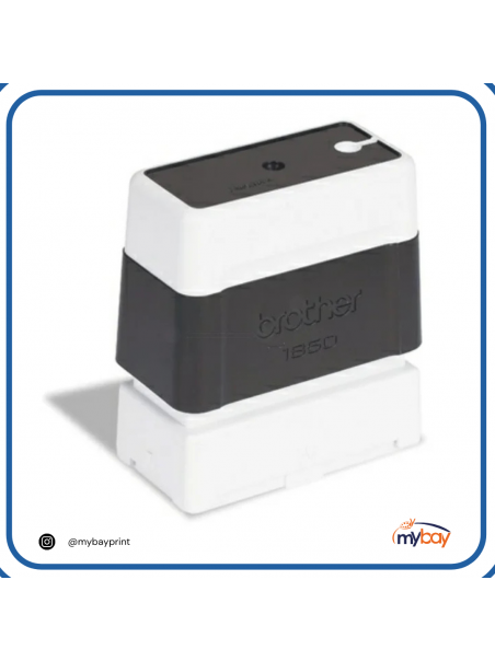 Timbro Brother 18x50 mm autoinchiostrante, ideale per personalizzazione di loghi e testi dettagliati.