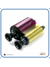 Nastro colore a 5 pannelli YMCKO per Pebble, stampa 200 card a rotolo