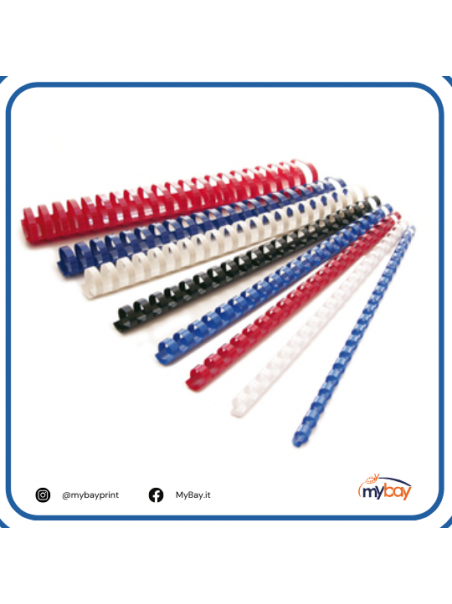Dorsi in pvc con passo mm. 14,28 diametro mm. 6, vari colori