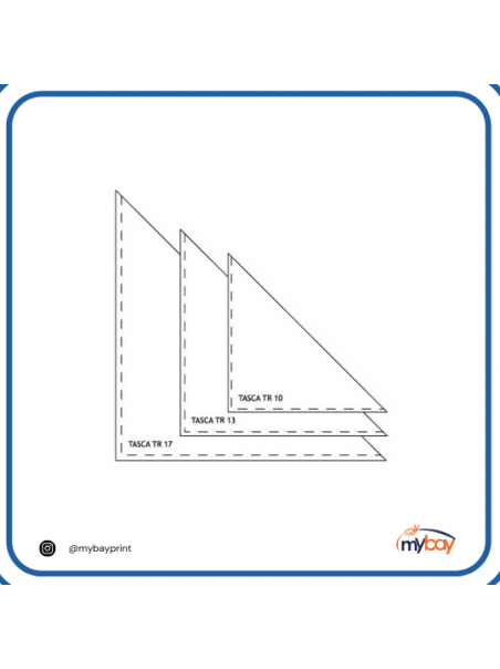 Tasche autoadesive triangolari in PVC trasparente morbido