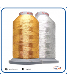 Rocchetto di filato metallico GUNOLD METY 1.000 metri