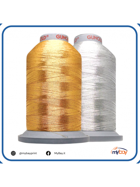 Rocchetto di filato metallico GUNOLD METY 1.000 metri