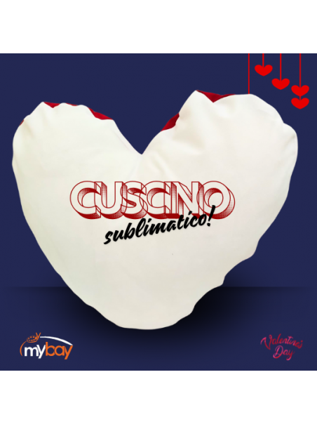 cuscino cuore grande bicolore 50x45 cm - Conf. da 2 pz.