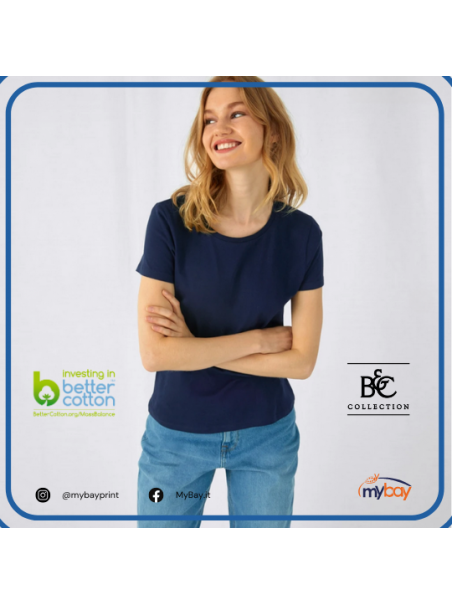 T-shirt B&C Donna -145 g/m², Medium Fit