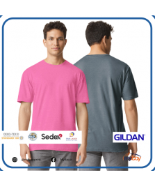 T-shirt Gildan 3000 Unisex Light Cotton, 50% Cotone USA / 50% Poliestere, manica corta, girocollo, Modern Classic Fit.
