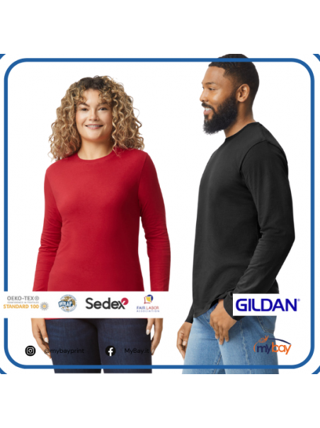 T-shirt Gildan 64400 Manica Lunga