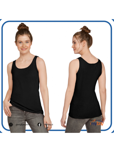 Canotta Gildan 64200L Donna - Softstyle® 90% Cotone Ring Spun / 10% Poliestere, 150 g/m²