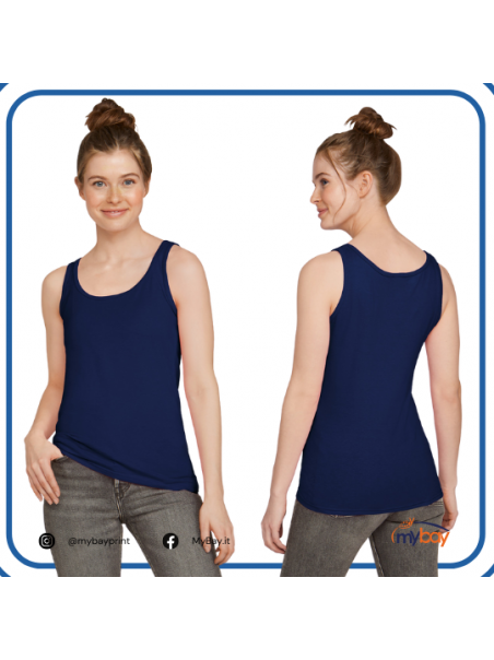Canotta Gildan 64200L Donna, Softstyle®, 90% cotone / 10% poliestere, 150 g/m², semi-aderente, S-2XL.