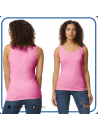 Canotta Gildan 64200L Donna, Softstyle® vestibilità semi-aderente con cuciture laterali,