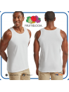 Canotta Fruit of the Loom VALUEWEIGHT ATHLETIC VEST, 100% cotone*, vista frontale, girocollo, tessitura compatta.
