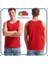 Canotta Fruit of the Loom VALUEWEIGHT ATHLETIC VEST, 100% cotone*, vista frontale, girocollo, tessitura compatta.