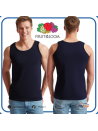 Canotta Fruit of the Loom VALUEWEIGHT ATHLETIC VEST, 100% cotone*, vista frontale, girocollo, tessitura compatta.