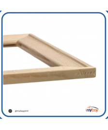 Telaio in legno 70x100 con cunei montati, con traversa, per canvas e cornici