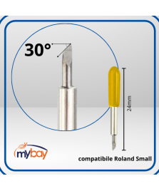 Lama Small 30° compatibile Roland in carburo cementato per vinile sottile