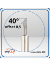 Lama compatibile GCC angolo 40° offset 0,5 mm per vinile e pellicole da mascheratura