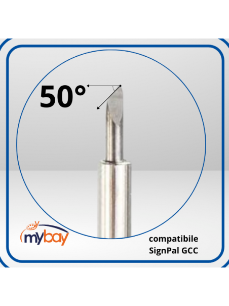 Lama compatibile SignPal GCC 50° per flock, stencil e cartone