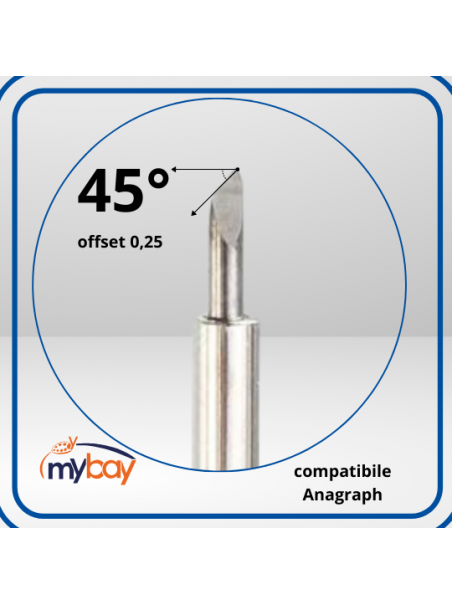 Lama compatibile Anagraph 45° offset 0,25 mm per vinile e pellicole adesive