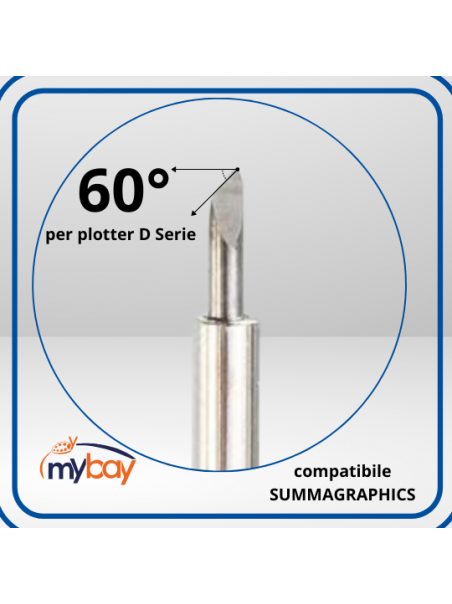 Lama compatibile SummaSign 60° offset 0,75 mm per sandblast, flock, cartone e tessuti – D Series