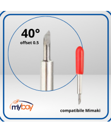 Lama compatibile Mimaki 40° offset 0,5 mm per vinile standard e pellicole da mascheratura – Serie CG