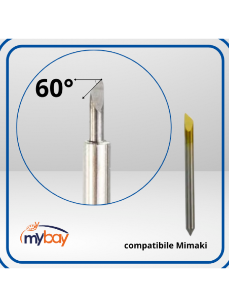 Lama compatibile Mimaki 60° offset 0,75 mm per floccato, cartone e materiali tecnici