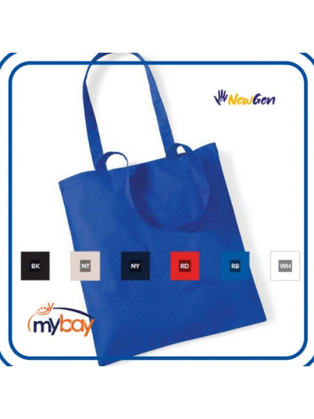 Shopper color manici lunghi 140gr 38x42 cm