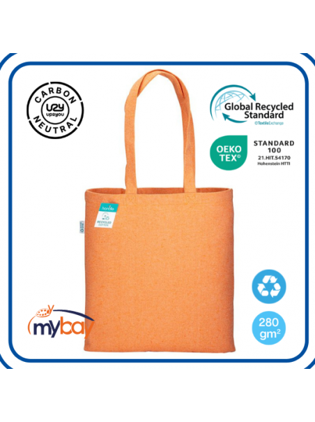 borsa promozionale in cotone riciclato effetto mélange