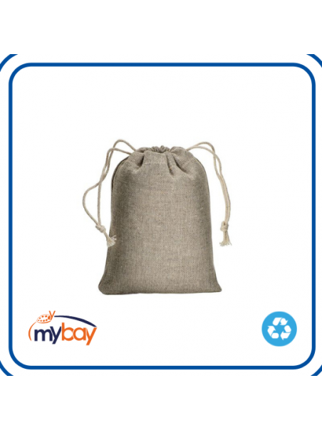 Sacchetto regalo TROPEA XS in cotone riciclato 150g con doppio cordino