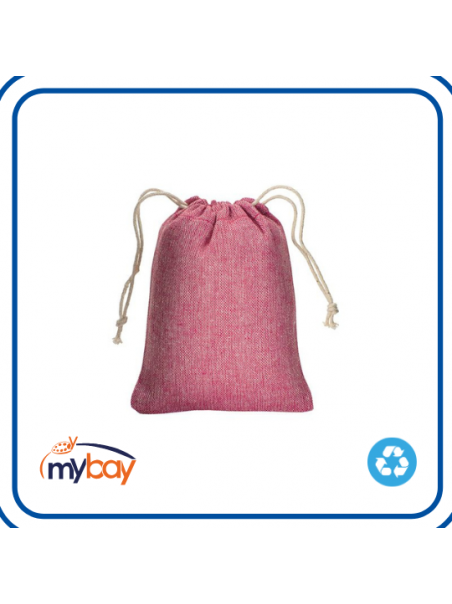 Sacchetto regalo TROPEA XS in cotone riciclato 150g con doppio cordino