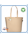 Maxi shopper CAORLE 135 in cotone biologico 135g naturale con manici lunghi