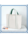 Shopper Courtside Medium in cotone riciclato con chiusura magnetica