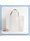 Borsa media in cotone riciclato manici rinforzati.