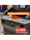 Bloccaggio pneumatico e spinta automatica su tagliacarte da 50 cm.